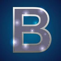Alphabet blink B vector