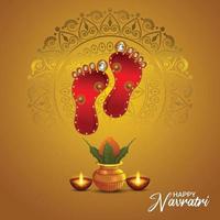 Happy Durga Puja Greeting Background Design Template Photo 810 Vector Jungal Free and Premium Stock Vectors