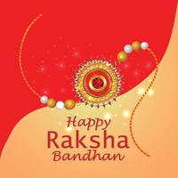 Happy raksha bandhan celebration greeting card vector