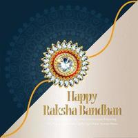 Vector illustration happy raksha bandhan greeting card