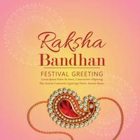 Happy raksha bandhan celebration greeting card vector