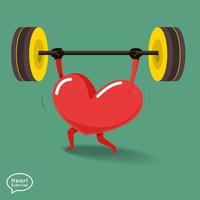 ilustraciones de fitness corazón vector