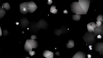 Glowing White Hearts Particle Fade Bokeh Floating Loop video