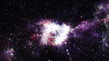 explosão de estrela supernova abstrata no loop do espaço sideral video