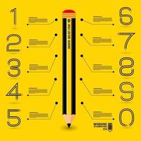 ilustraciones de infografia lapiz vector