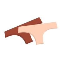 Pink underwear. Womens tango panties, thong. Panties for girls and women. Lingerie in flat style vector