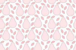 Tropical seamless background with pears vector