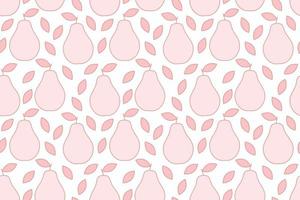 Tropical seamless background with pears vector