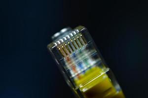 Ethernet internet cable close-up photo