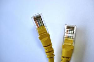 Ethernet internet cable close-up photo