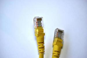 Ethernet internet cable close-up photo