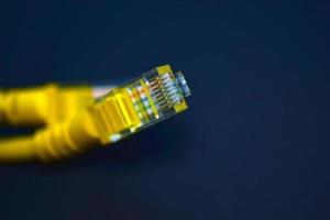 Ethernet internet cable close-up photo