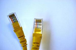 Ethernet internet cable close-up photo