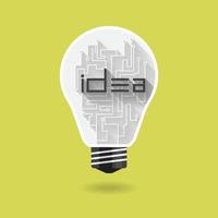 Idea light bulb vector