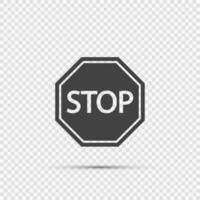 stop sign icons on transparent background vector