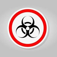 Biological Hazard Symbol Sign Isolate On White Background,Vector Illustration vector