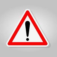 Warning Symbol Sign Isolate On White Background,Vector Illustration vector