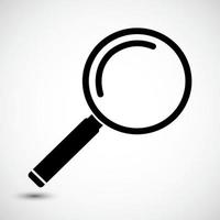 Magnifying Glass Icon on white background vector