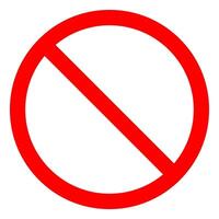 No Sign Empty Red Crossed Out Circle,Not Allowed Sign Isolate On White Background,Vector Illustration EPS.10 vector