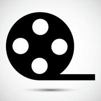 Signo de símbolo de icono de película de vídeo aislado sobre fondo blanco, ilustración vectorial eps.10 vector