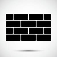 Brick Wall Icon Symbol Sign Isolate on White Background,Vector Illustration EPS.10 vector