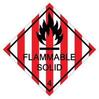 Flammable Solid Symbol Sign Isolate On White Background,Vector Illustration EPS.10 vector