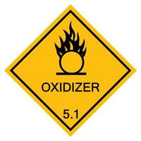 Warning Oxidizer Symbol Sign Isolate On White Background,Vector Illustration EPS.10 vector