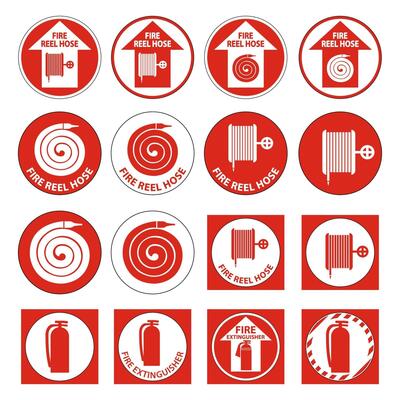 Fire Hose Reel Symbol Sign, Vector Illustration, Isolate on White  Background Label. EPS10 Stock Vector - Illustration of firefighting,  equipment: 178621375