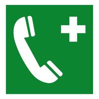 Emergency Telephone Symbol Isolate On White Background,Vector Illustration EPS.10 vector