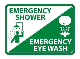 Emergency Shower,Eye Wash Symbol Sign Isolate On White Background,Vector Illustration EPS.10 vector