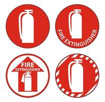 Fire Extinguisher Symbol Floor Sign on white background vector