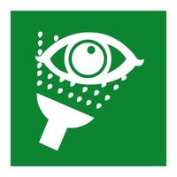 Emergency Eye Wash Symbol Sign Isolate On White Background,Vector Illustration EPS.10 vector