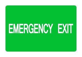 Emergency Exit Symbol Isolate On White Background,Vector Illustration EPS.10 vector