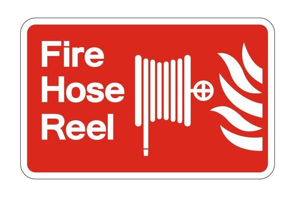 Fire Hose Reel Symbol Sign on white background,vector illustration
