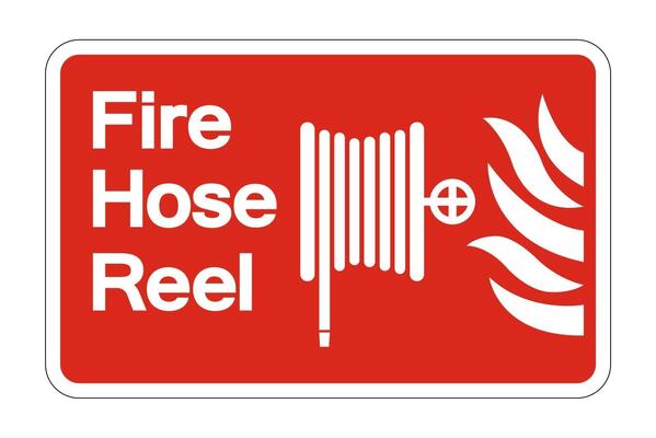 Fire Hose Reel Symbol Sign on white background,vector illustration