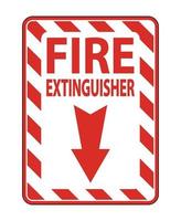 Fire Extinguisher Sign on white background vector