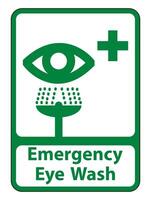 Emergency Eye Wash Sign Isolate On White Background,Vector Illustration vector