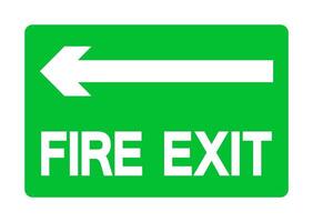 Exit Emergency Green Sign Isolate On White Background vector