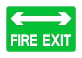 Exit Emergency Green Sign Isolate On White Background vector