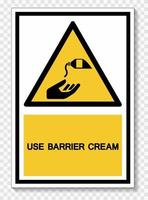Use Barrier Cream Symbol Sign Isolate On White Background,Vector Illustration EPS.10 vector