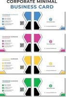 WebMinimal modern corporate business card print ready template. Simple and Clean Flat visiting card design template vector