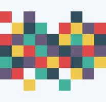 Abstract squares background template, retro style banner template. vector illustration