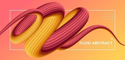 Red yellow trend fluid gradient dynamic pipeline background vector