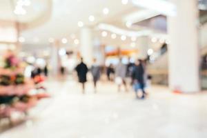 Abstract blur shopping mall of department store interior photo