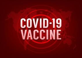 concepto de noticias mundiales sobre la vacuna covid-19. Actualización de la enfermedad por coronavirus. vector
