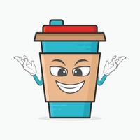 Coffee Cup Character vector