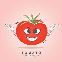 tomato character design vector