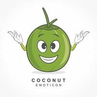 Coconut Character Design vector