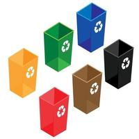 Containers for separate collection of garbage vector