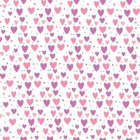 Seamless pattern pink hearts for fabric vector